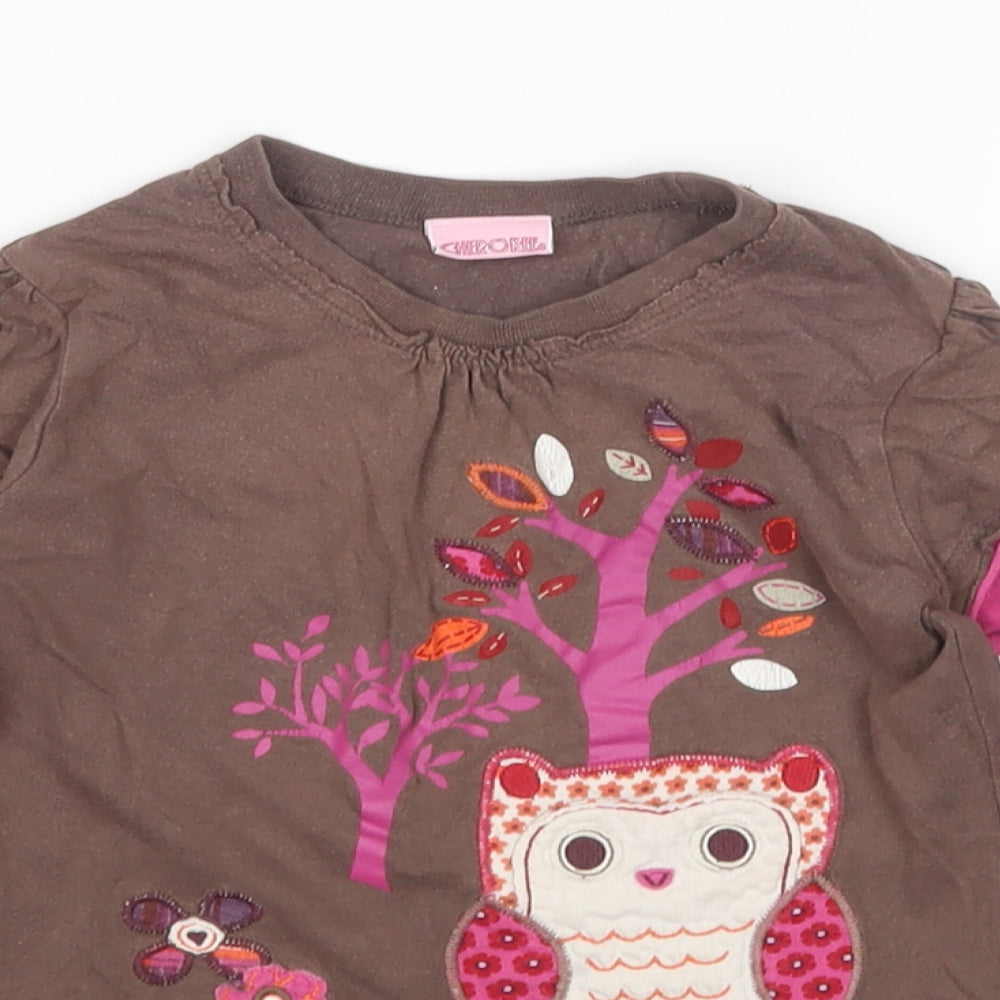 Cherokee Girls Multicoloured Animal Print  Basic T-Shirt Size 3-4 Years