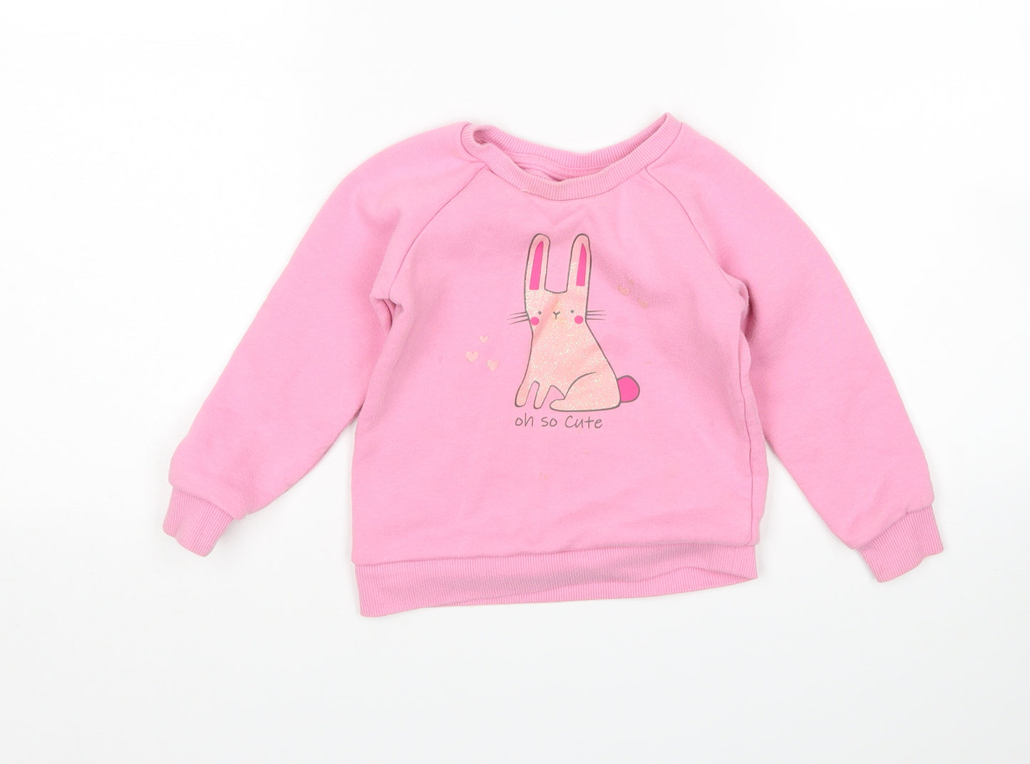 Primark Girls Pink   Pullover Jumper Size 18-24 Months