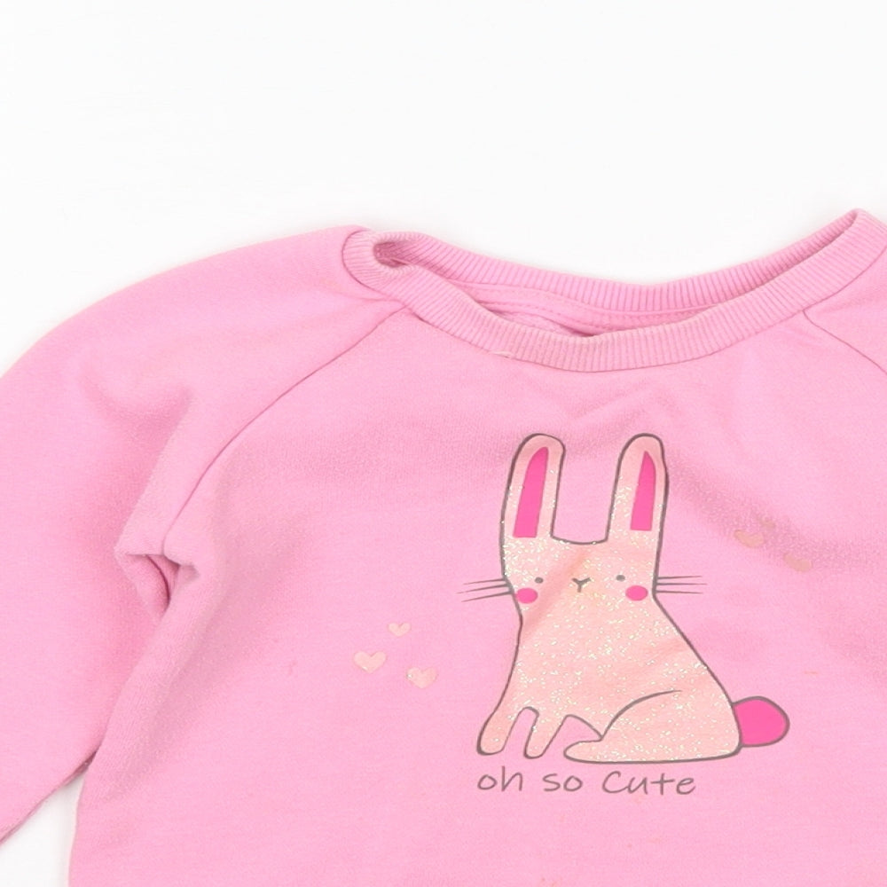 Primark Girls Pink   Pullover Jumper Size 18-24 Months