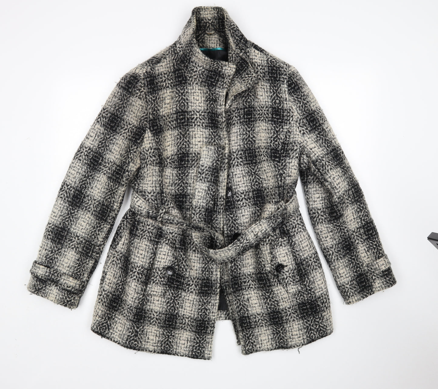 Klass Womens Multicoloured Check  Overcoat Coat Size 14