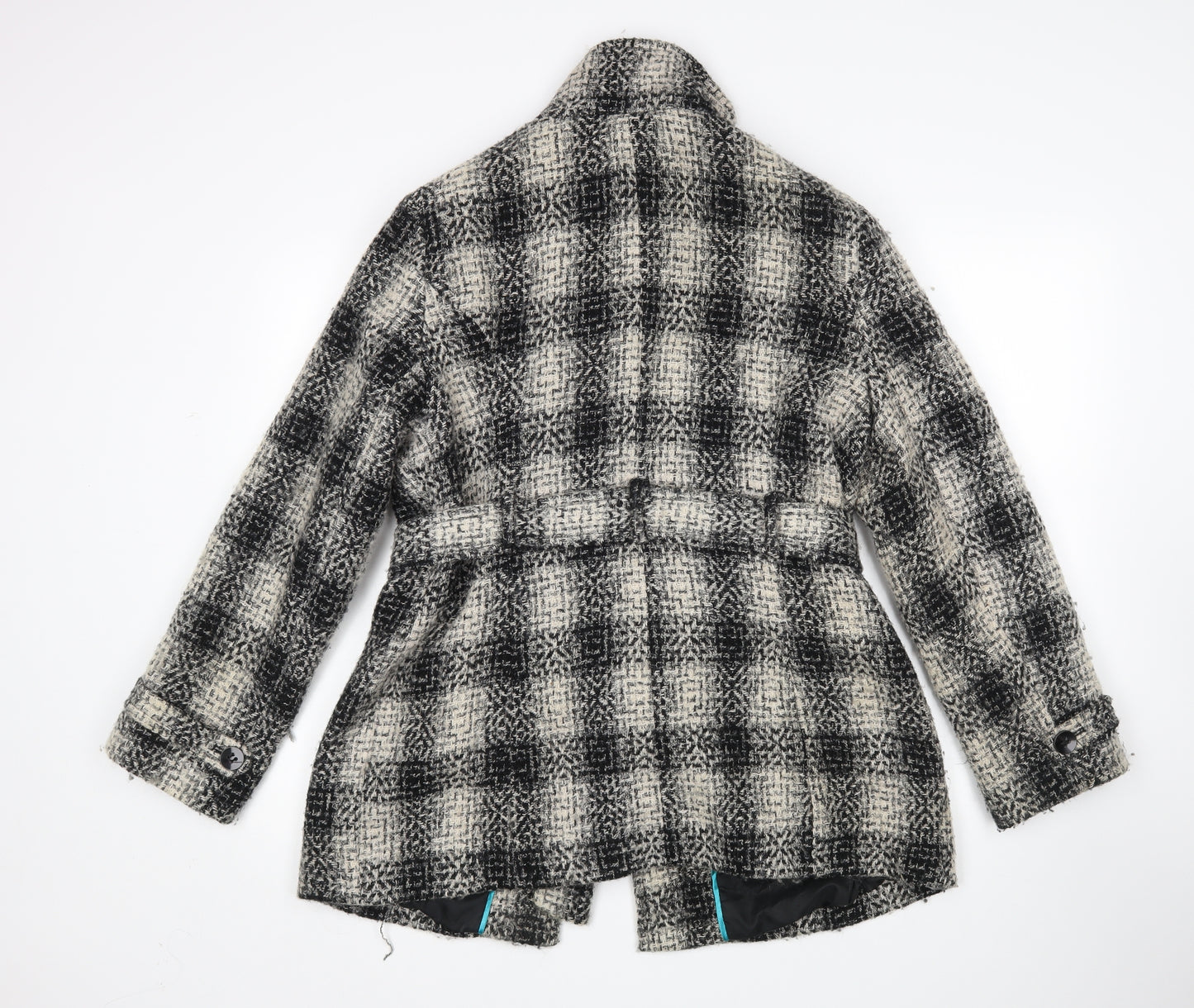 Klass Womens Multicoloured Check  Overcoat Coat Size 14