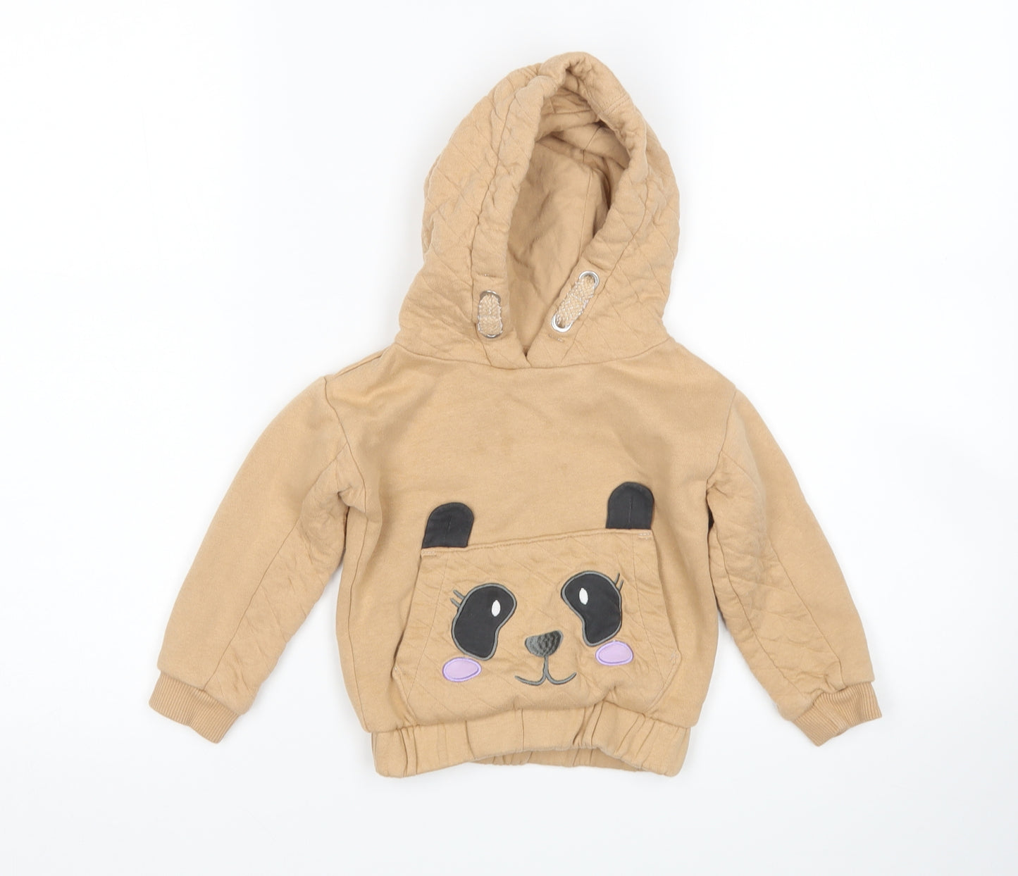Nutmeg Girls Brown   Pullover Hoodie Size 2-3 Years  - Panda