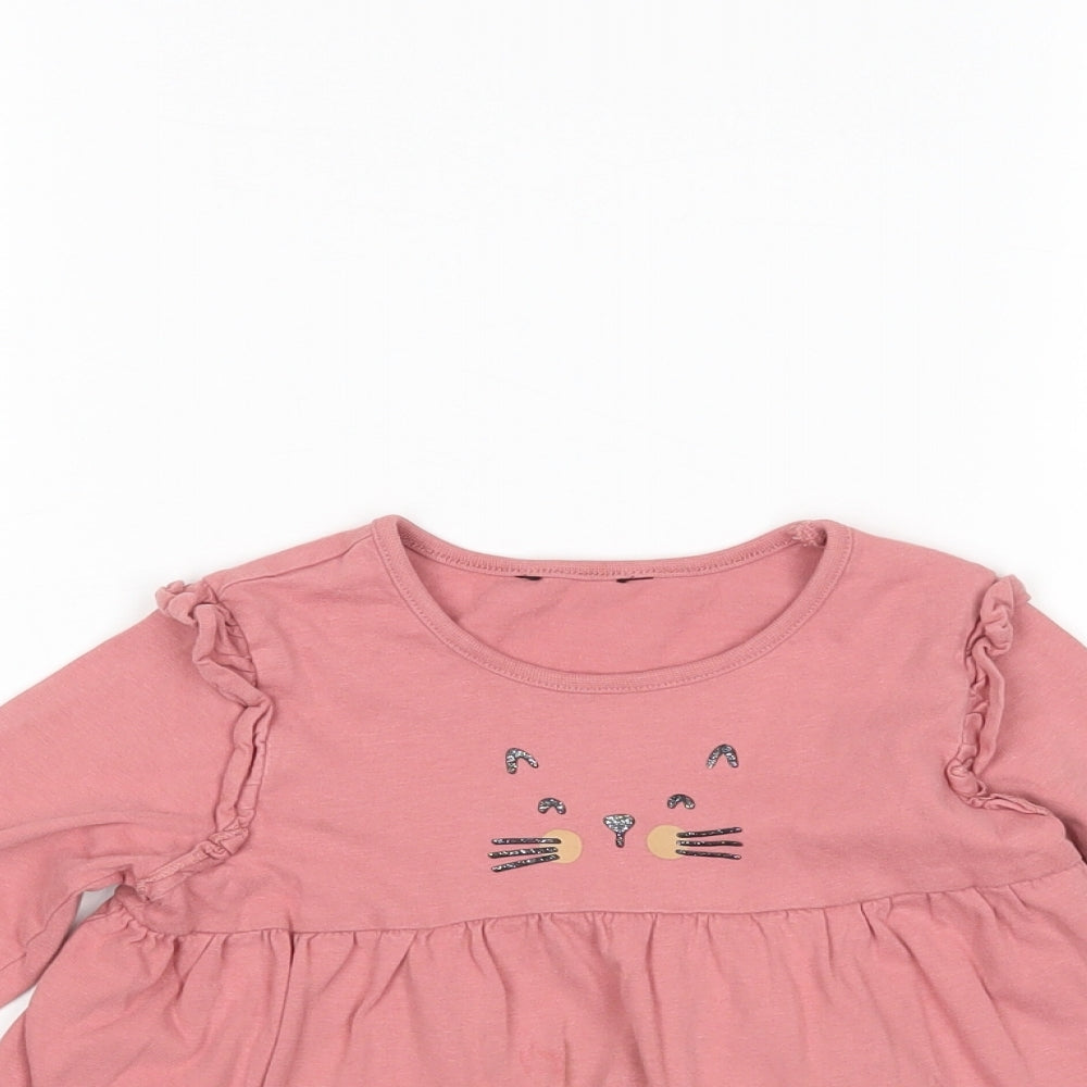 George Girls Pink   T-Shirt Dress  Size 2-3 Years