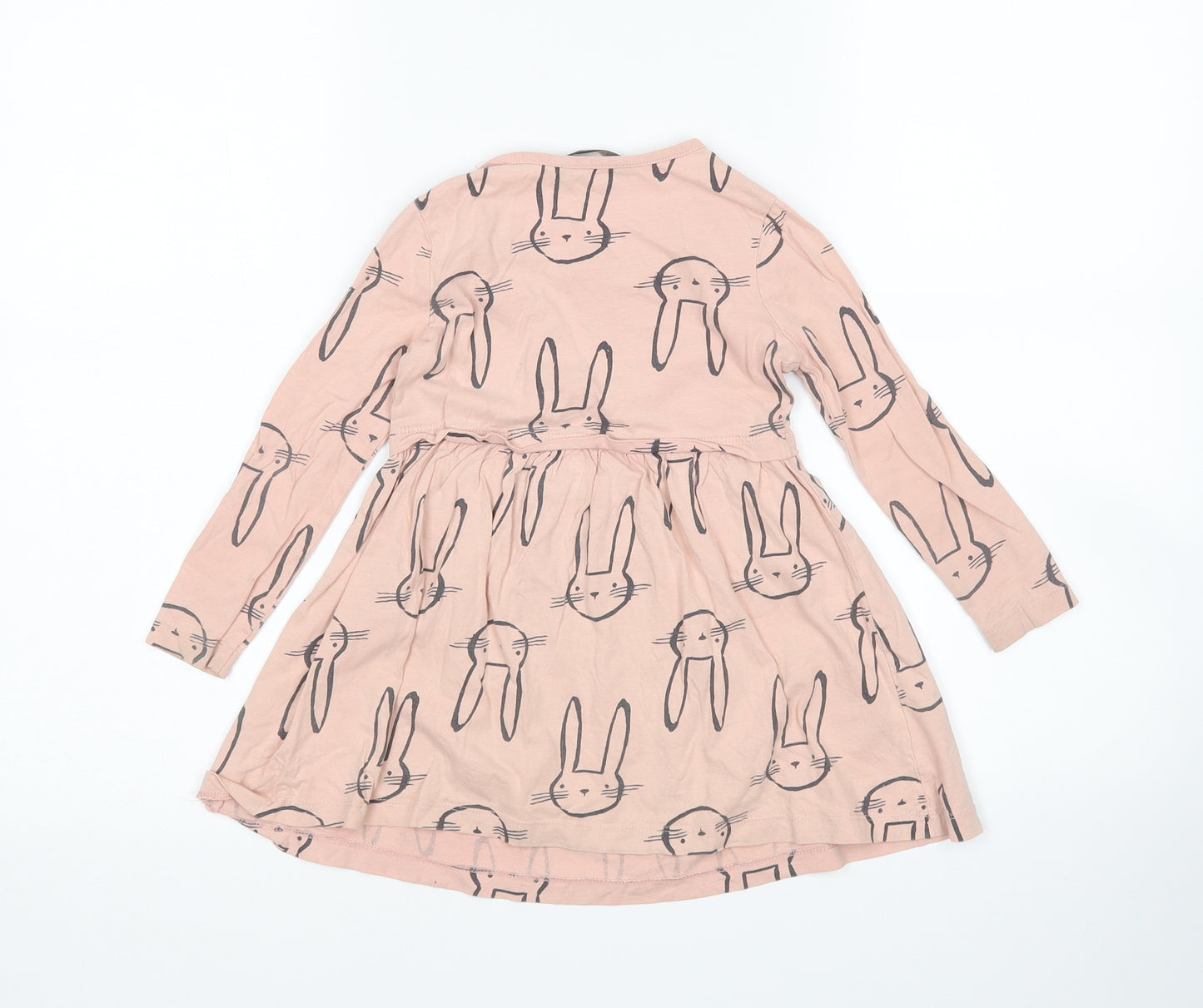 George Girls Pink Animal Print  T-Shirt Dress  Size 3-4 Years