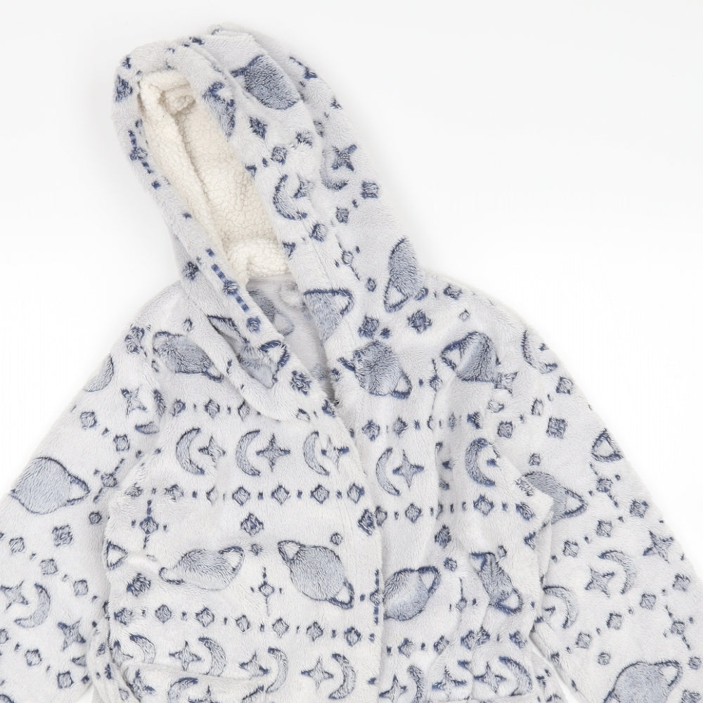 Nutmeg Boys Grey    Gown Size 9-10 Years  - Space