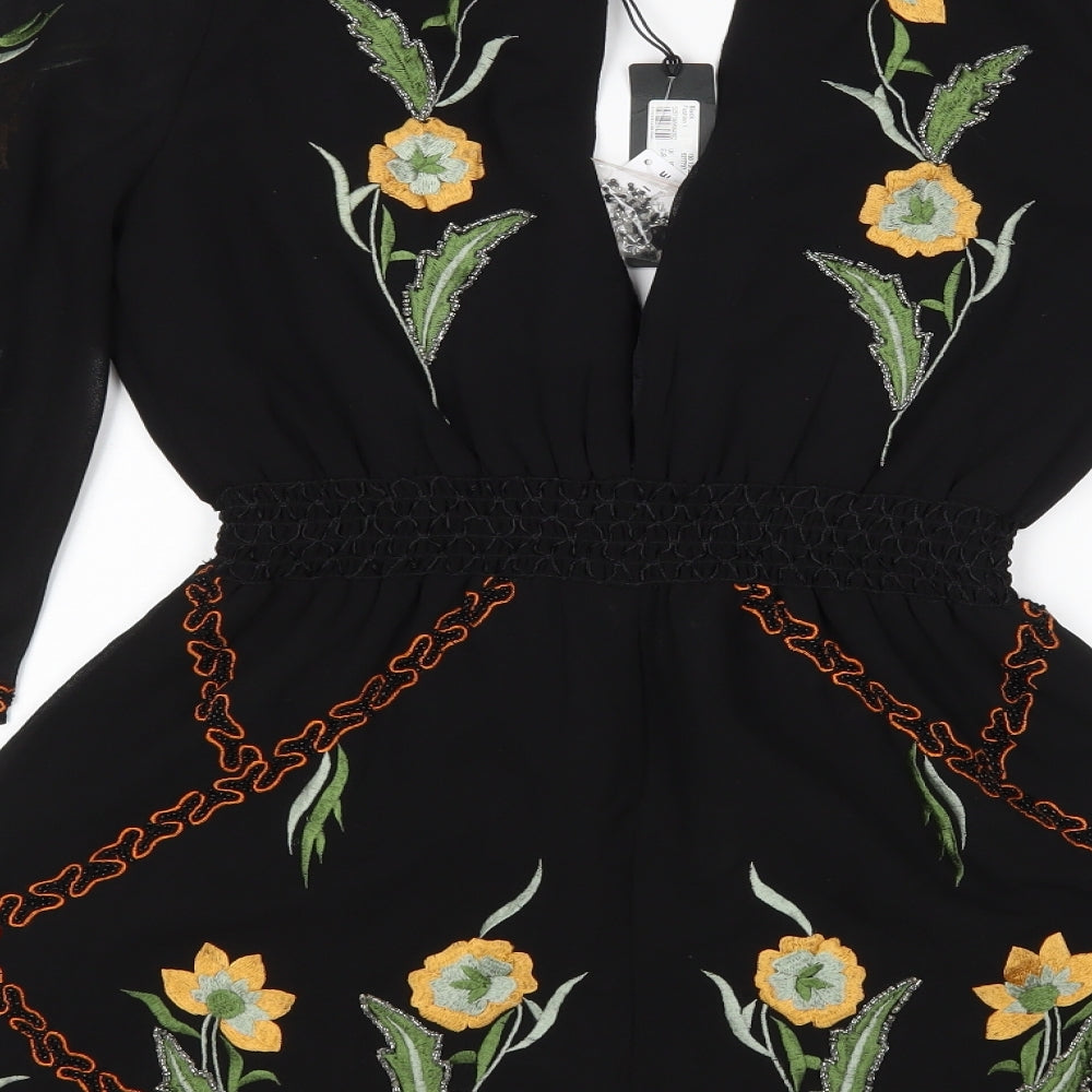 River Island Womens Multicoloured Floral  Playsuit One-Piece Size 10