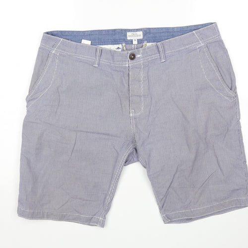 NEXT Mens Blue Check  Chino Shorts Size 36