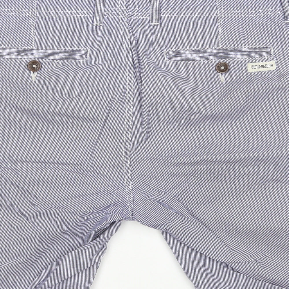 NEXT Mens Blue Check  Chino Shorts Size 36