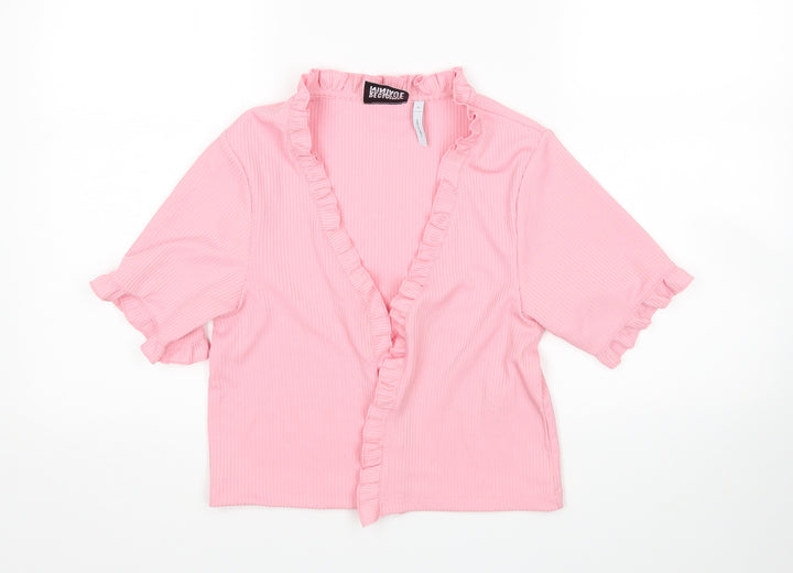 Reclaimed Vintage Womens Pink Cardigan Jumper Size S