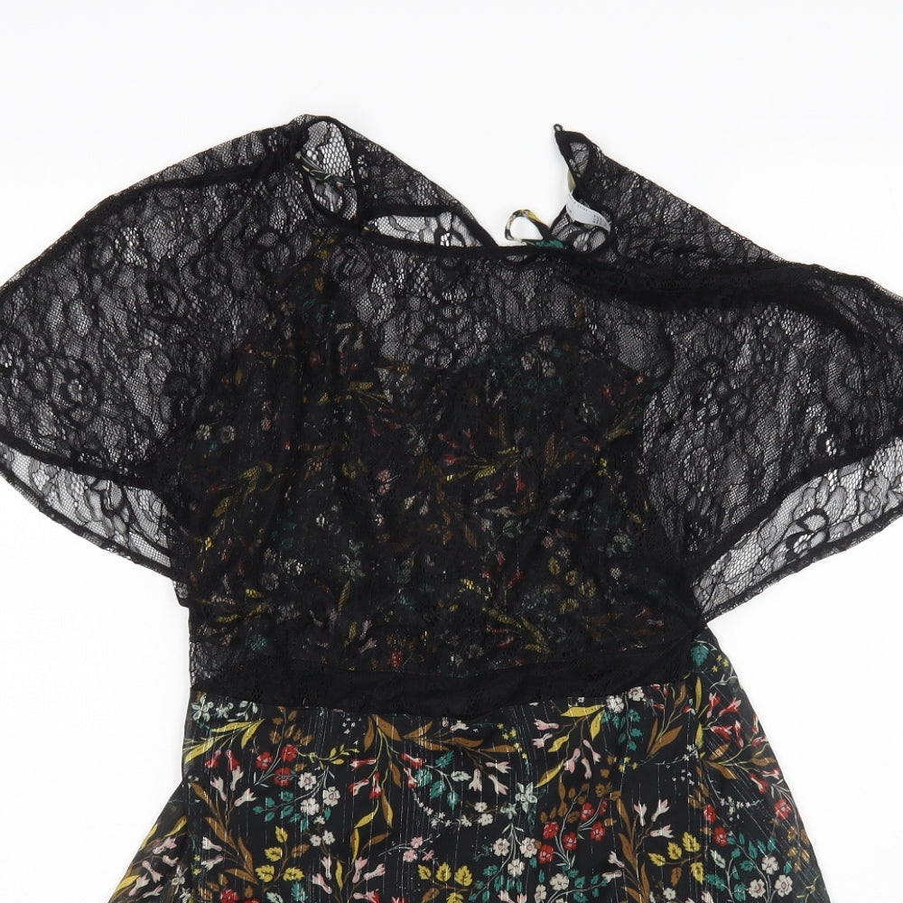 Zara Womens Multicoloured Floral  Basic Blouse Size S