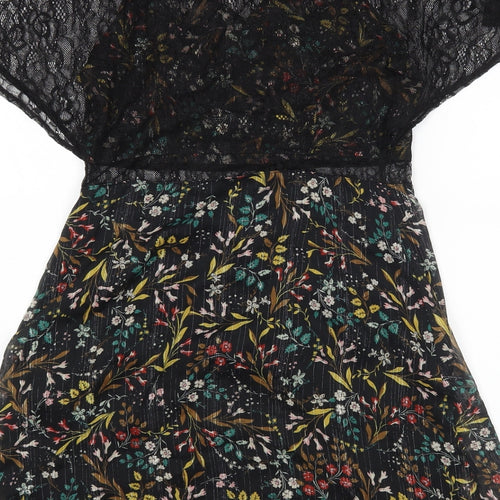 Zara Womens Multicoloured Floral  Basic Blouse Size S