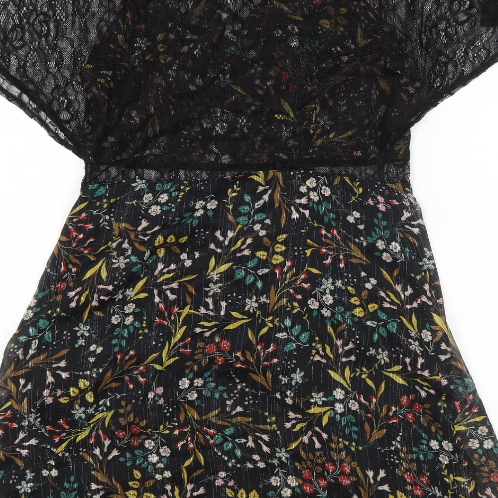 Zara Womens Multicoloured Floral  Basic Blouse Size S