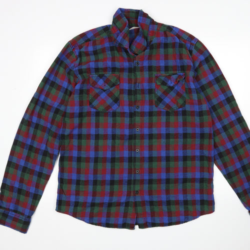 Chor Mens Multicoloured Check   Button-Up Size XL