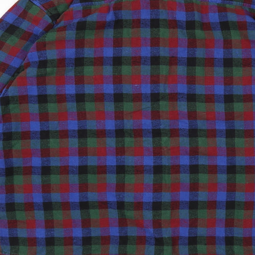 Chor Mens Multicoloured Check   Button-Up Size XL