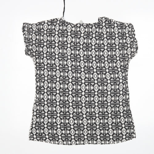 Peacocks Womens Multicoloured Argyle/Diamond  Basic T-Shirt Size 14