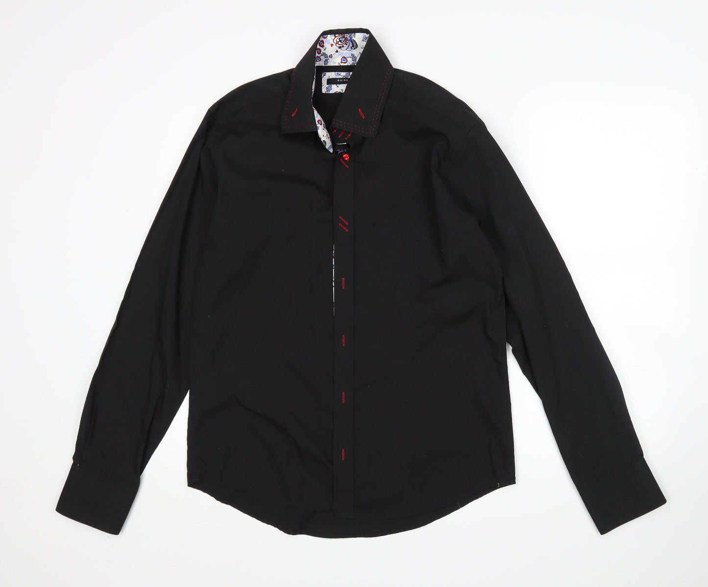 Guide London Mens Black    Button-Up Size L