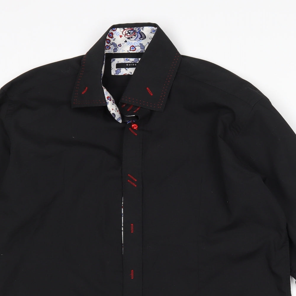 Guide London Mens Black    Button-Up Size L