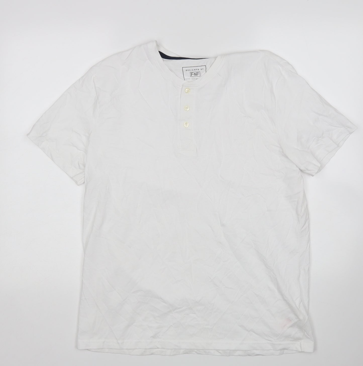 F&F Mens White    T-Shirt Size L