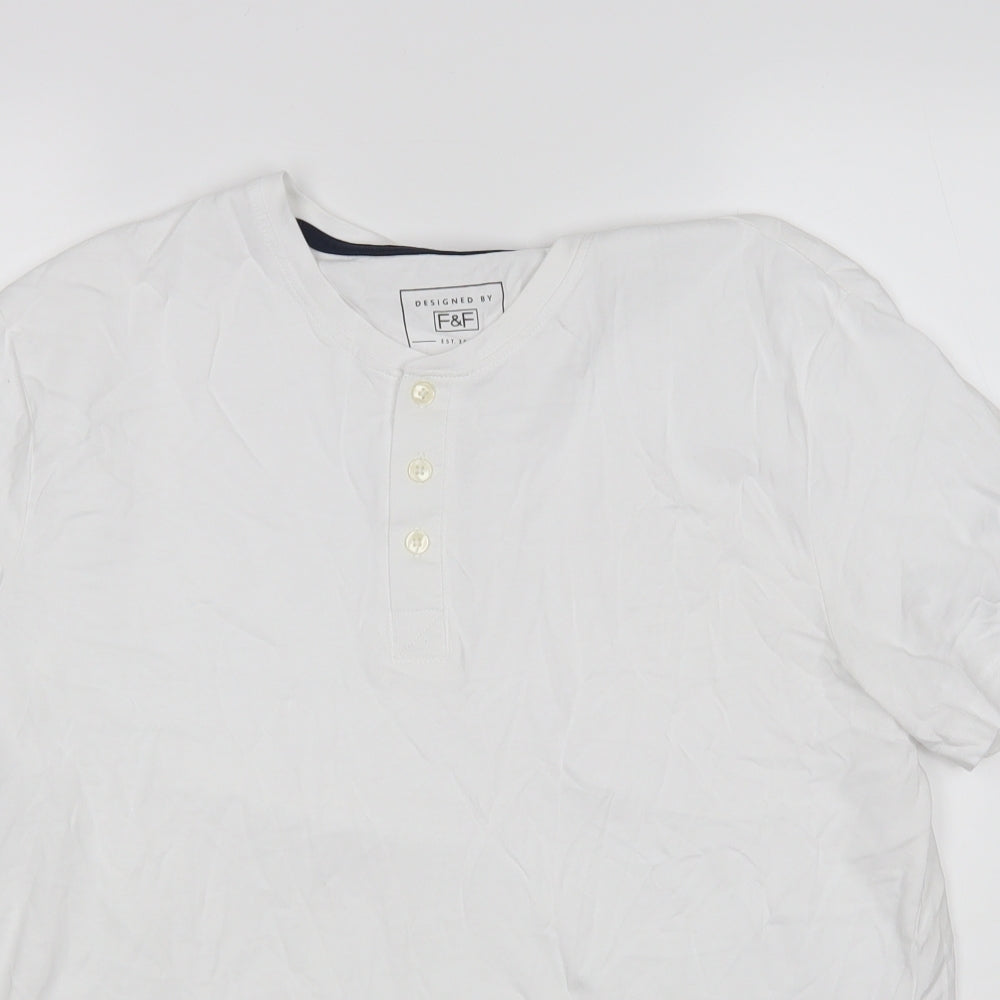 F&F Mens White    T-Shirt Size L