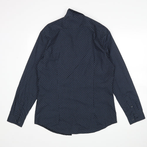 H&M Mens Multicoloured Polka Dot   Button-Up Size M