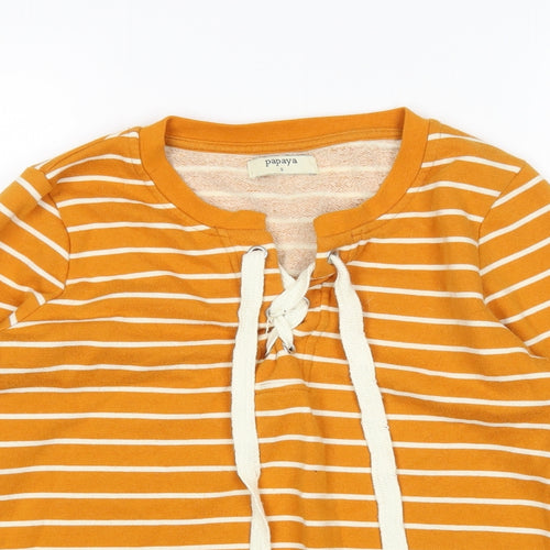 Papaya Womens Multicoloured Striped  Pullover Jumper Size S
