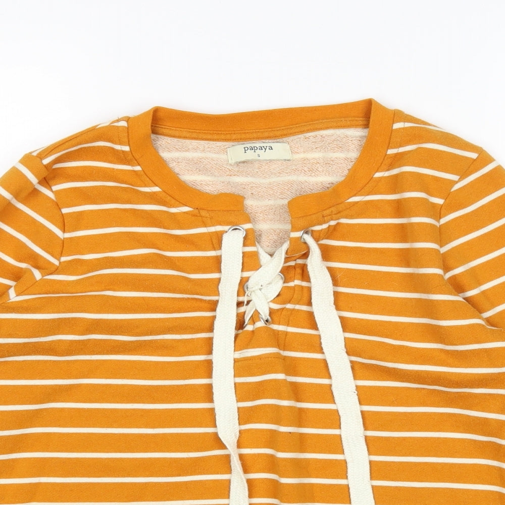 Papaya Womens Multicoloured Striped  Pullover Jumper Size S