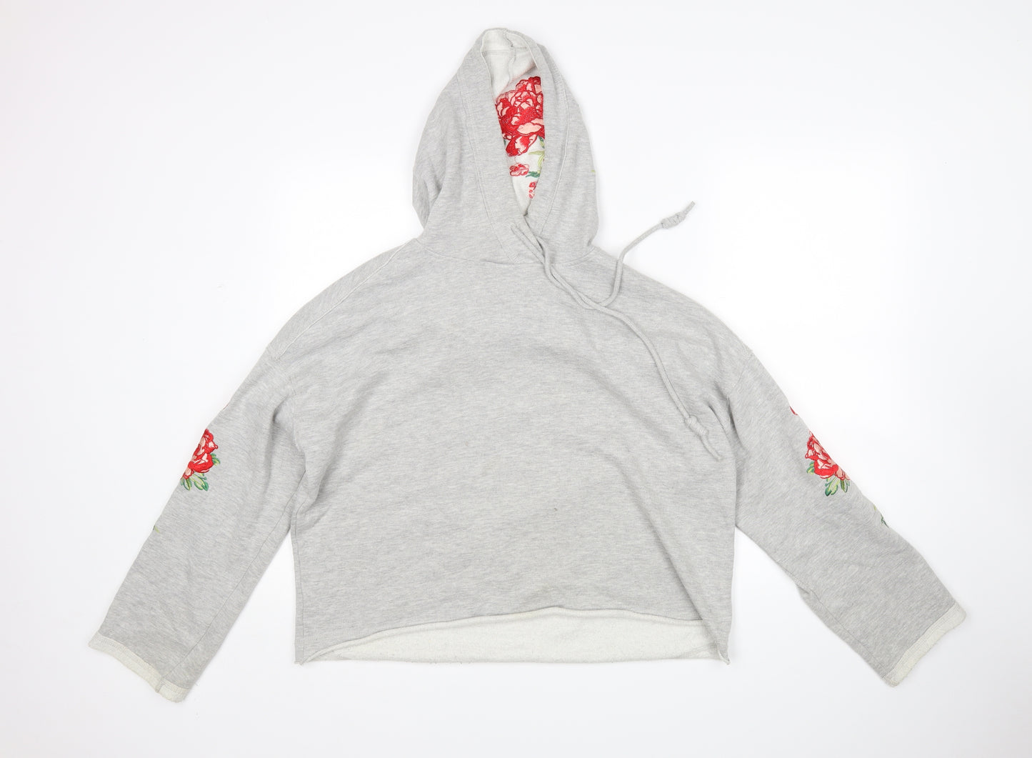 H&M Womens Grey   Pullover Hoodie Size M