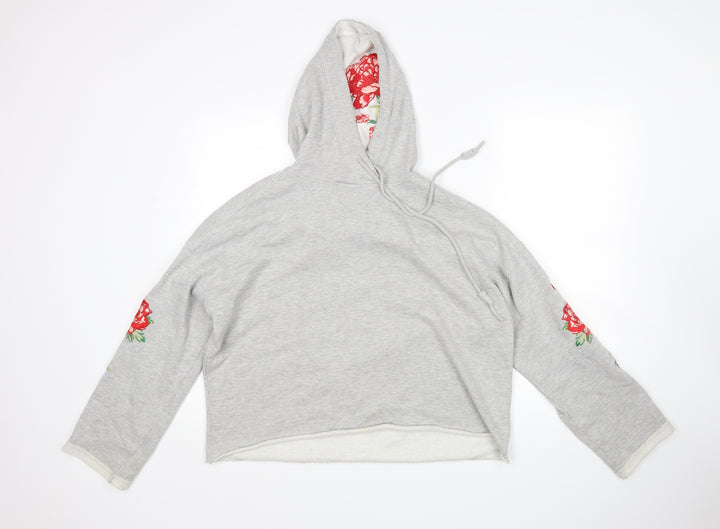 H&M Womens Grey   Pullover Hoodie Size M