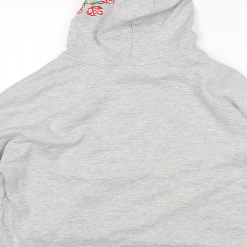 H&M Womens Grey   Pullover Hoodie Size M