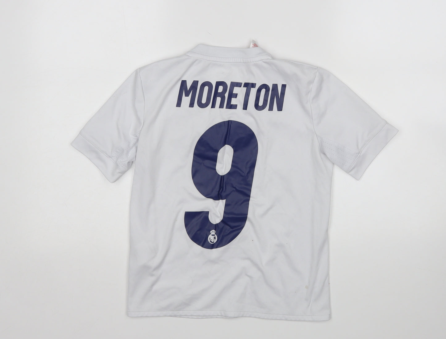 adidas Boys White   Basic T-Shirt Size 9-10 Years  - Real Madrid