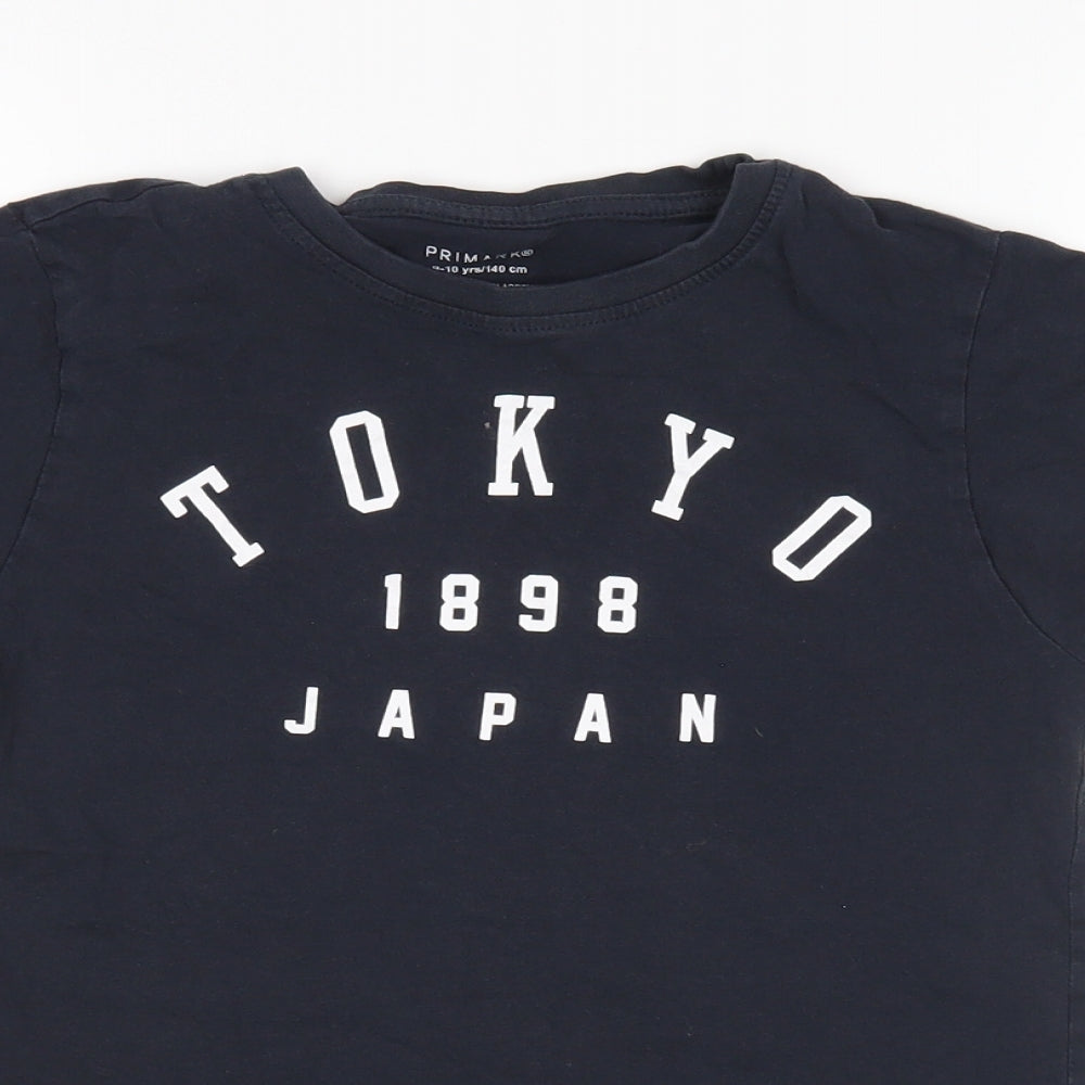 Primark Boys Blue   Basic T-Shirt Size 9-10 Years