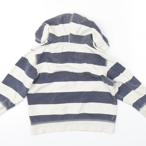 JUNIOR J Boys White Striped  Pullover Hoodie Size 2-3 Years