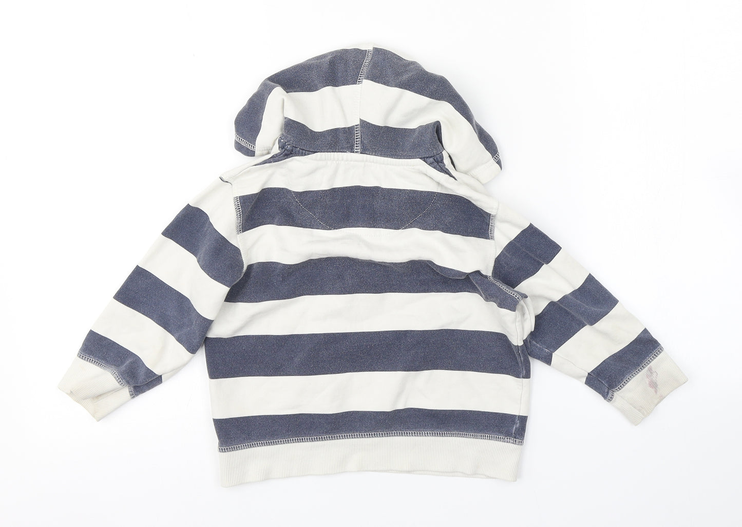 JUNIOR J Boys White Striped  Pullover Hoodie Size 2-3 Years