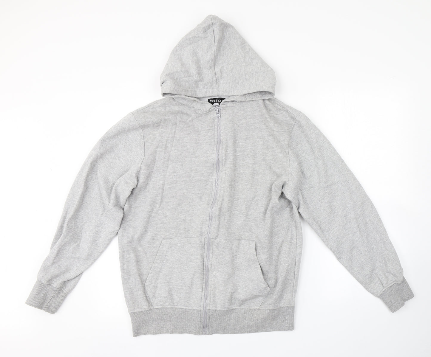 Boohoo Mens Grey   Full Zip Hoodie Size L