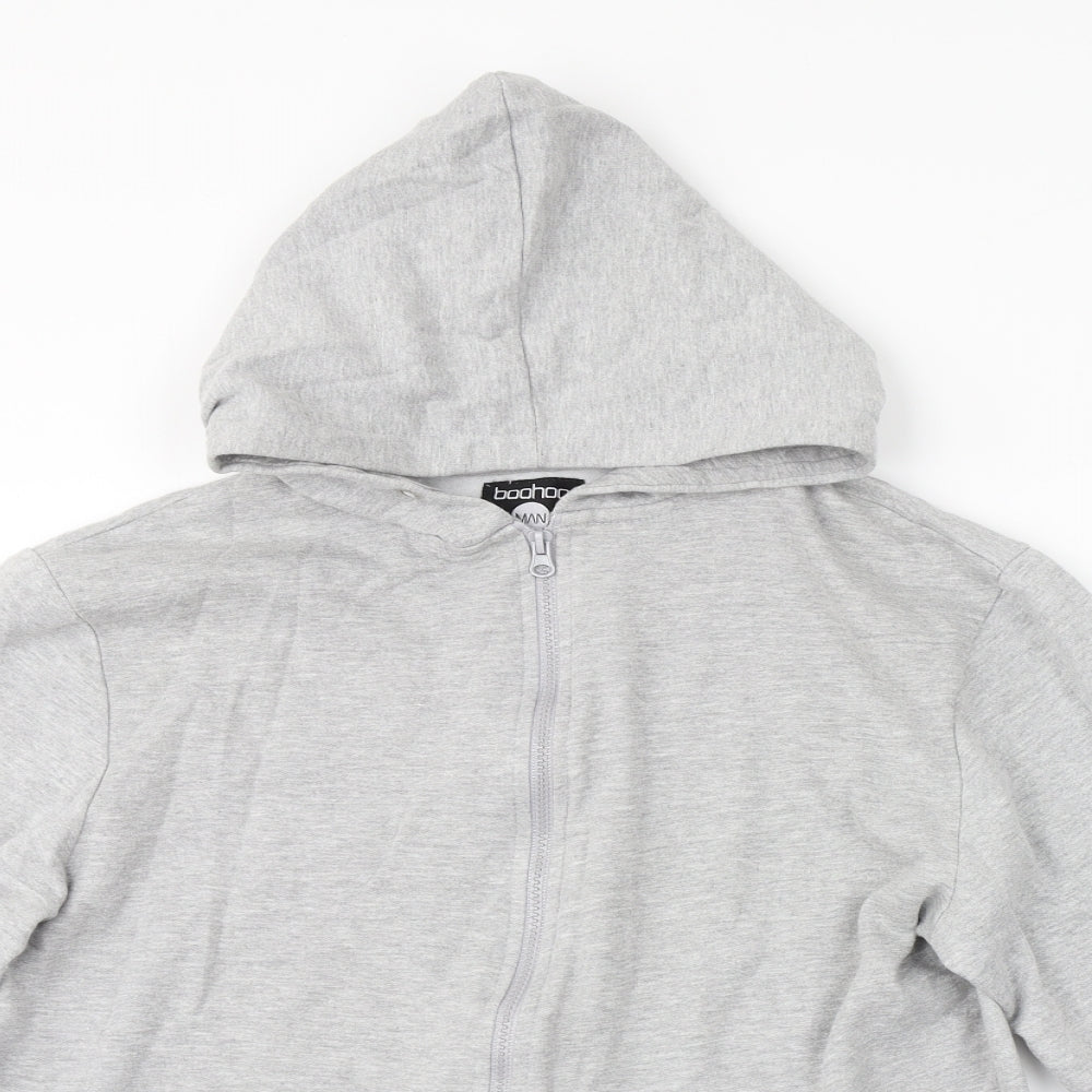 Boohoo Mens Grey   Full Zip Hoodie Size L