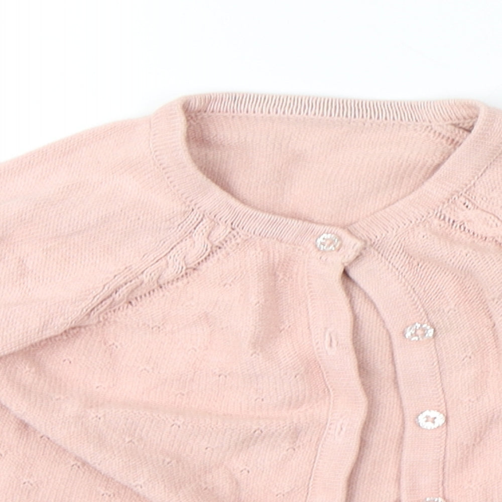 Nutmeg Girls Pink   Cardigan Jumper Size 4-5 Years