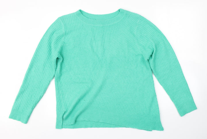 M&CO. Womens Green Pullover Jumper Size 16