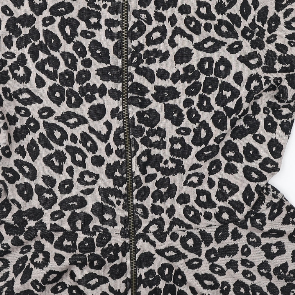 NEXT Womens Grey Animal Print  Jumper Dress  Size 14