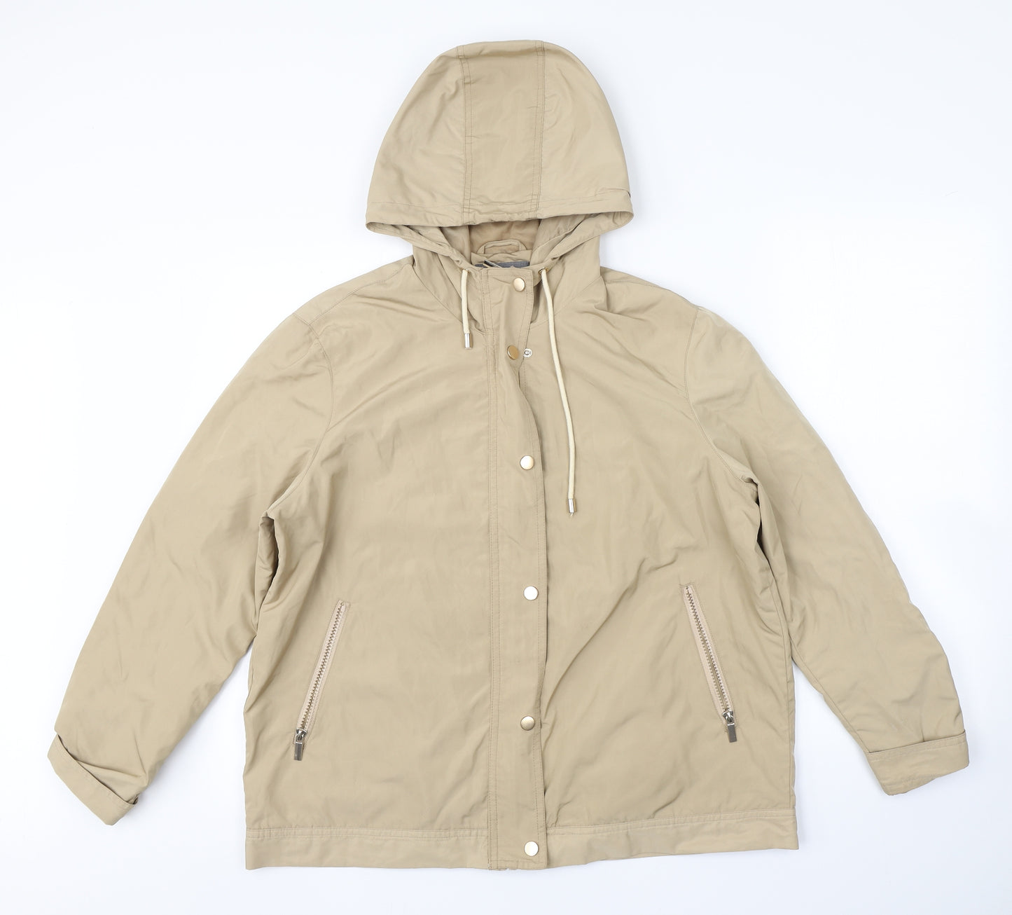 Papaya Womens Beige   Rain Coat Coat Size 16