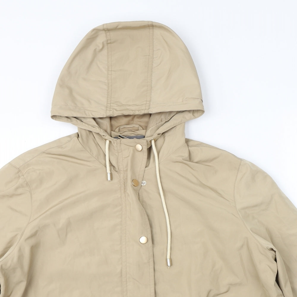 Papaya Womens Beige   Rain Coat Coat Size 16