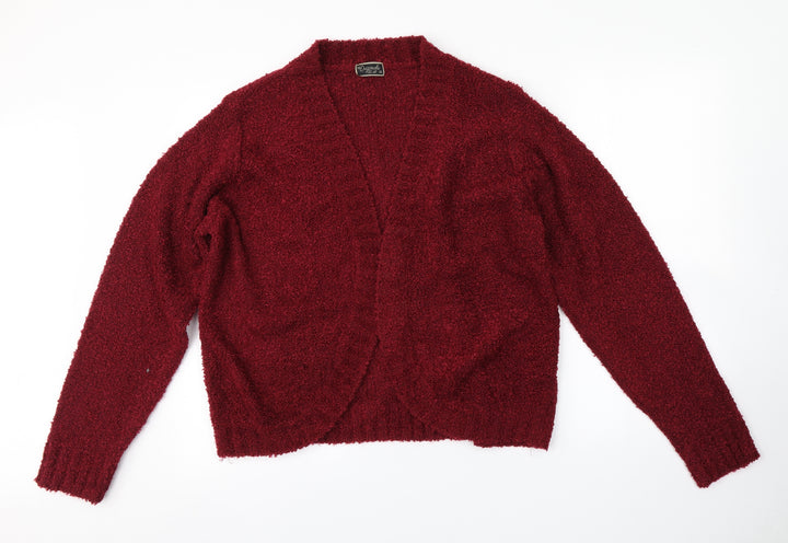 Preworn Womens Red Cardigan Jumper Size XL