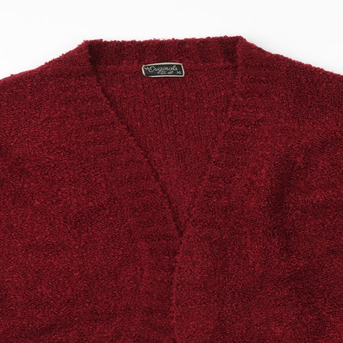 Preworn Womens Red   Cardigan Jumper Size XL