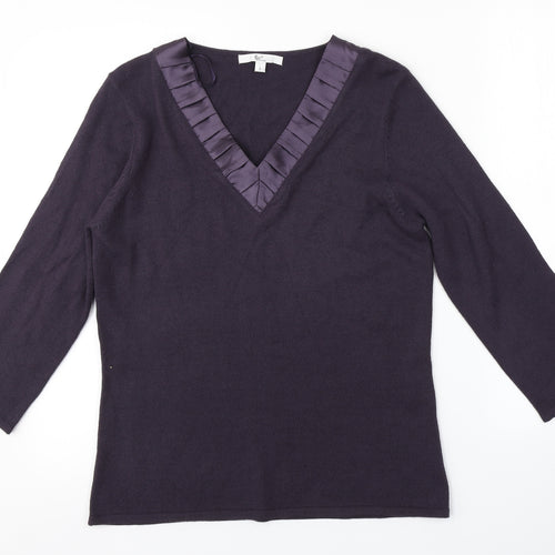 Klass Womens Purple   Pullover Jumper Size S
