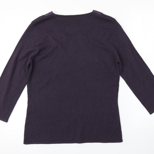 Klass Womens Purple   Pullover Jumper Size S