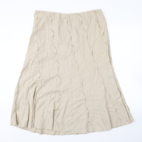 Preworn Womens Beige   A-Line Skirt