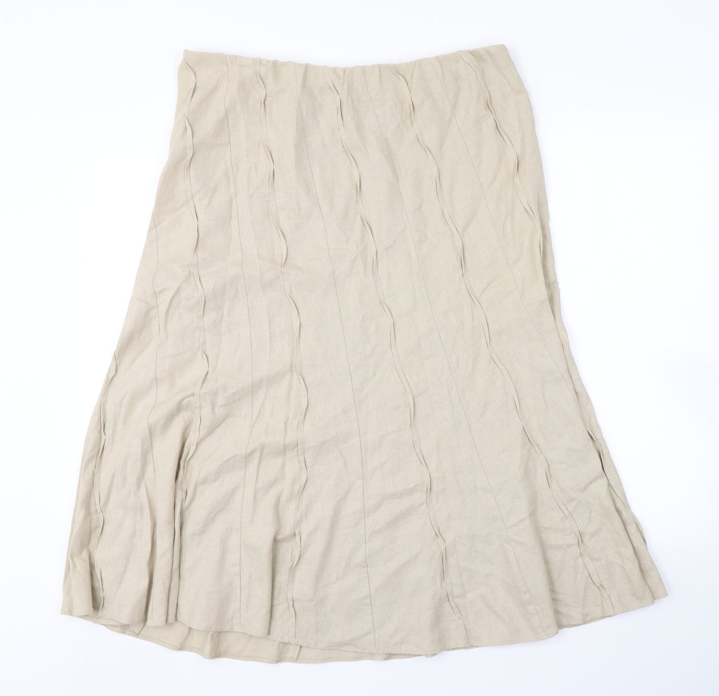 Preworn Womens Beige   A-Line Skirt