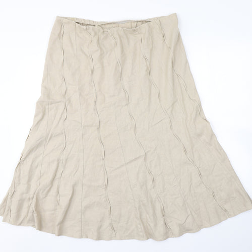 Preworn Womens Beige   A-Line Skirt