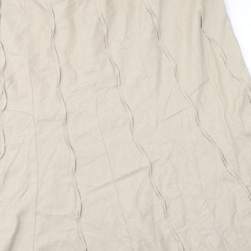 Preworn Womens Beige   A-Line Skirt