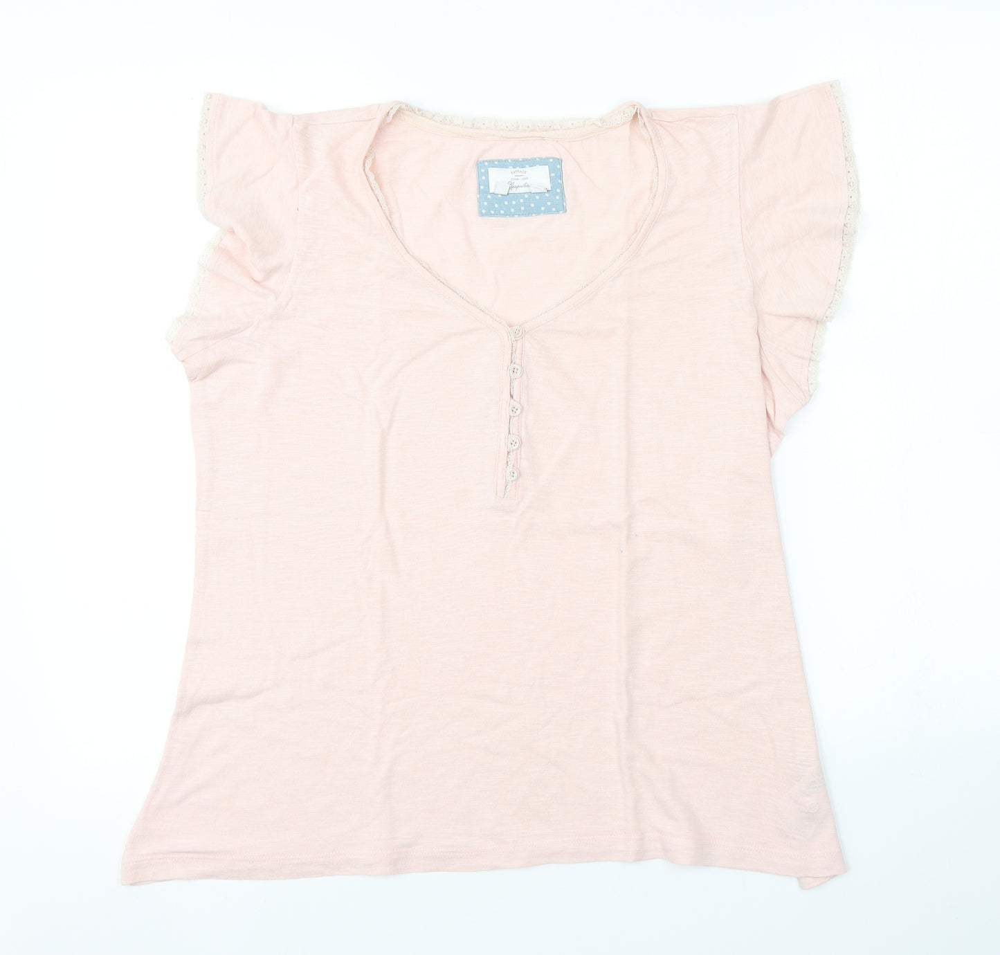 Fat Face Womens Pink   Top Pyjama Top Size 12