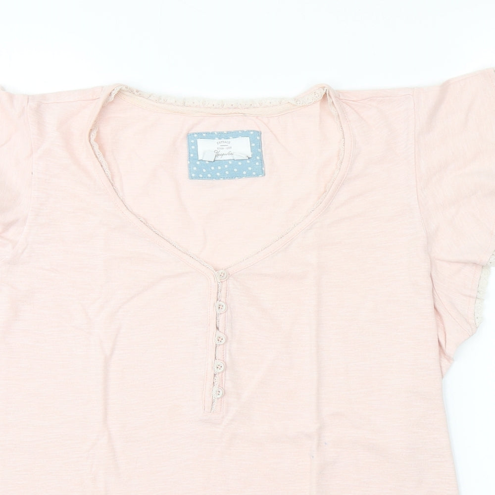 Fat Face Womens Pink   Top Pyjama Top Size 12